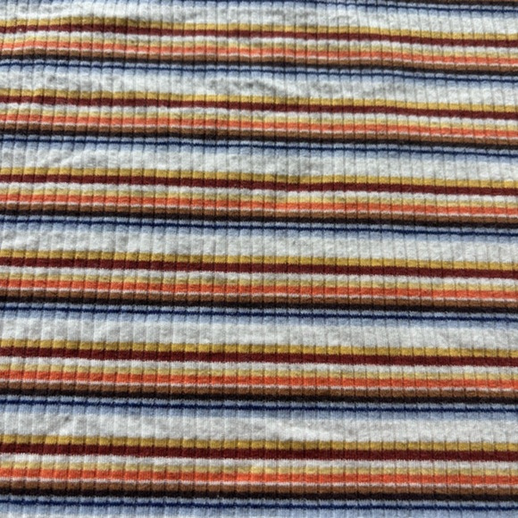 Garage Striped Tube Top Sz L Cropped Stripes Retro Strapless Y2K Minimalist Snug - Picture 2 of 7